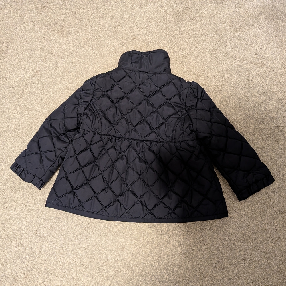 Quilted Navy Kids Jacket - Picture 6 of 7